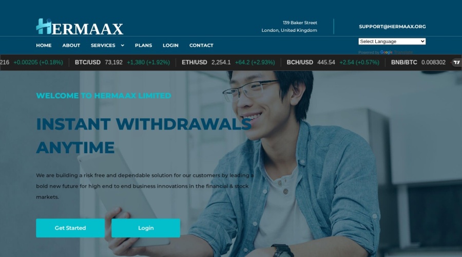 Screenshot of hermaax.org