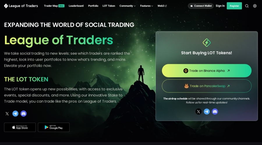 Screenshot of leagueoftraders.io