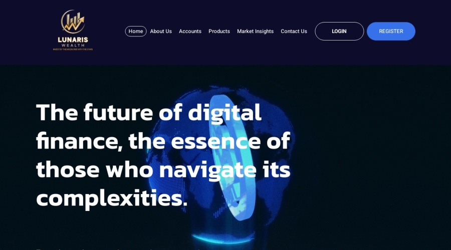Screenshot of lunariswealth.com
