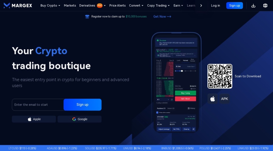 Screenshot of margex.com