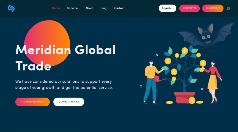 Screenshot of meridianglobaltradehub.com