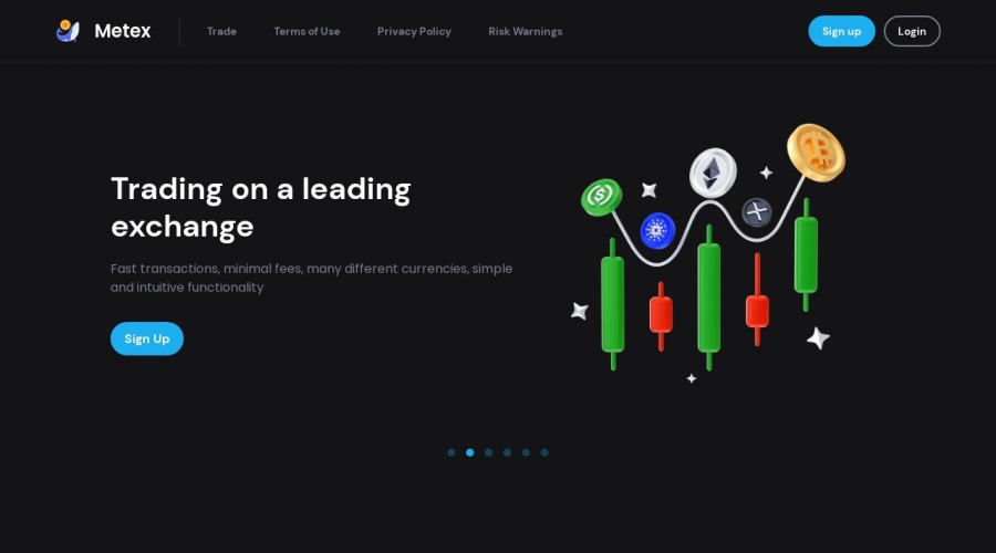 Screenshot of metex.live