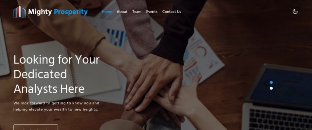 Screenshot of mighty-prosperity.com