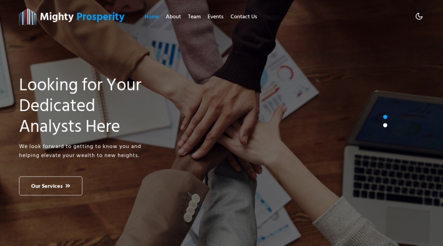 Screenshot of mighty-prosperity.com