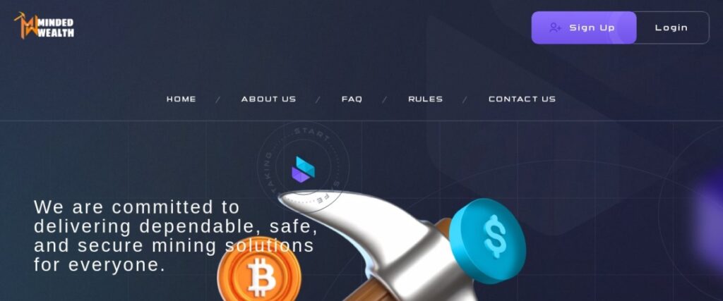 Screenshot of mindedwealth.com