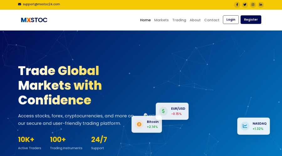 Screenshot of mxstoc24.com