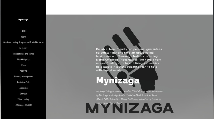 Screenshot of mynizaga.com