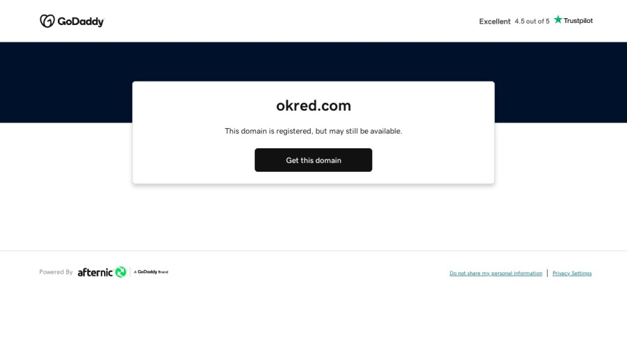 Screenshot of okred.com