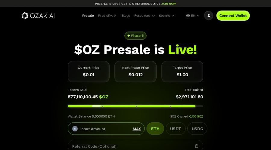 Screenshot of ozak.ai