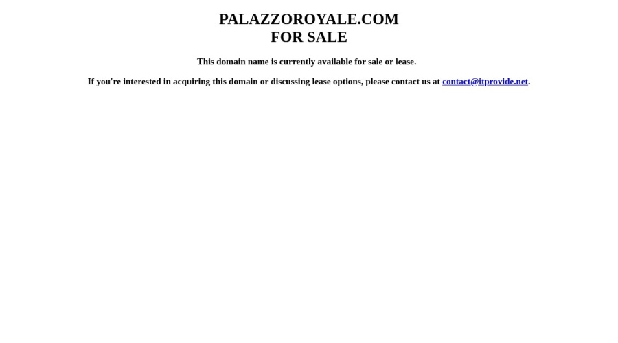 Screenshot of palazzoroyale.com