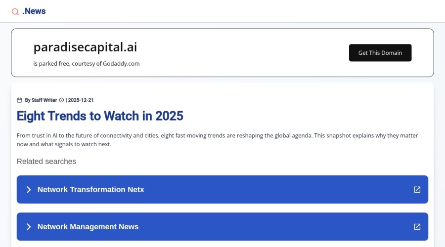 Screenshot of paradisecapital.ai