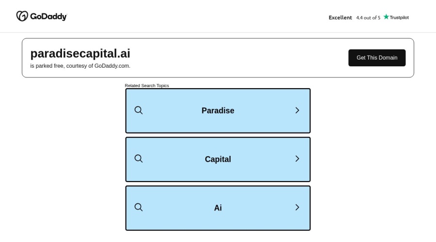 Screenshot of paradisecapital.ai