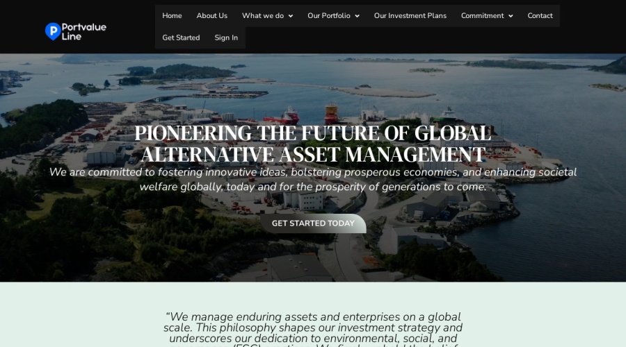 Screenshot of portvalueline.com