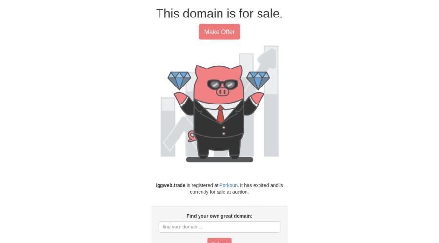 Screenshot of private.iggweb.trade