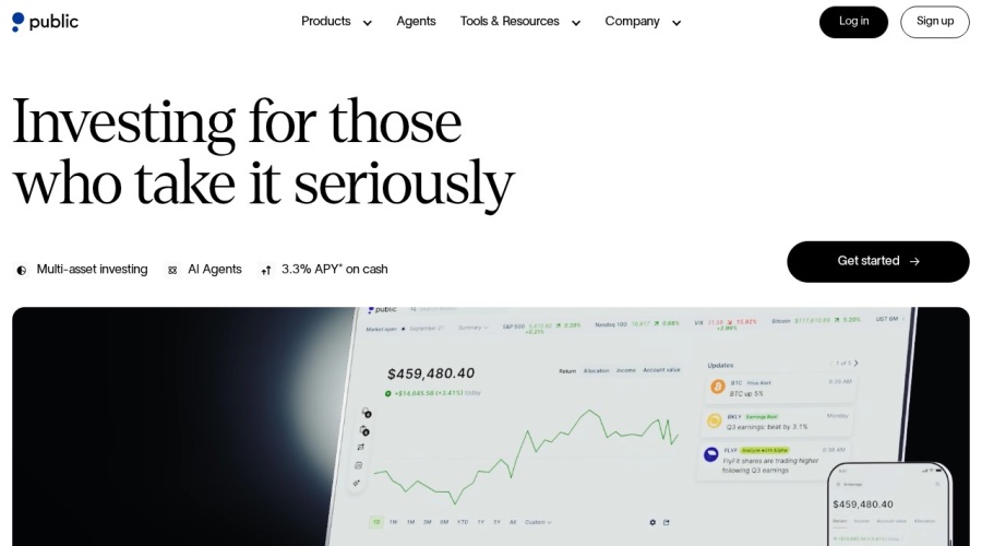 Screenshot of public.com