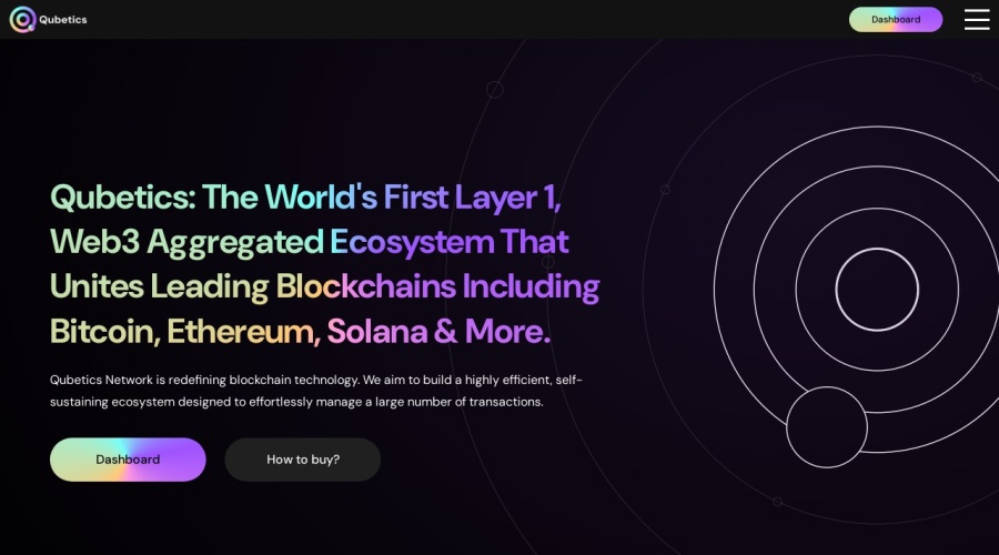 Screenshot of qubetics.com