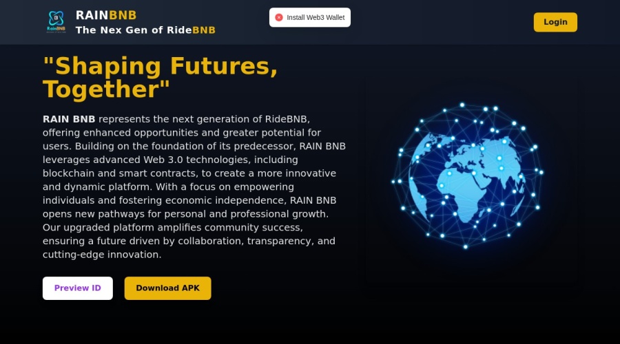 Screenshot of rainbnb.live