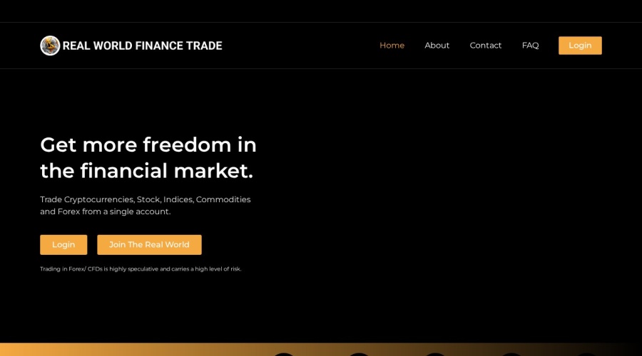 Screenshot of realworldfinancetrade.com