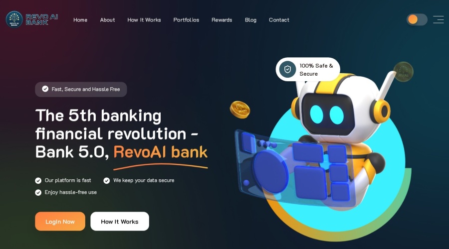 Screenshot of revoaibank.com