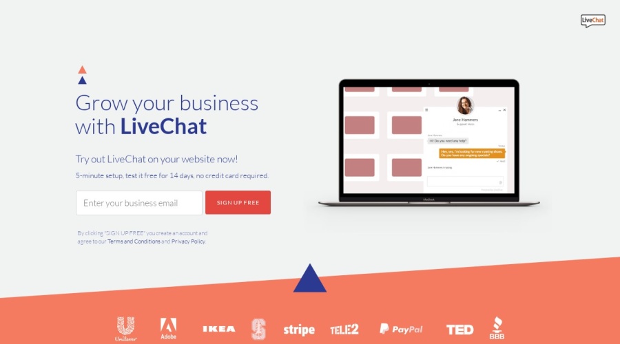 Screenshot of secure.livechat_inc.com