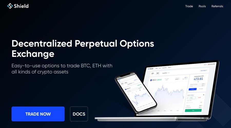 Screenshot of shieldex.io
