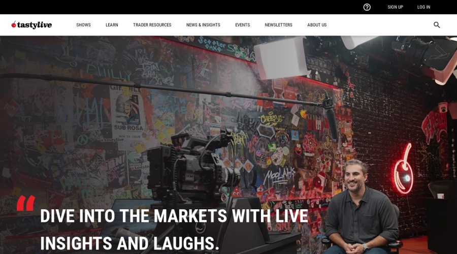Screenshot of tastylive.com