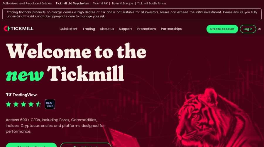 Screenshot of tickmill.com