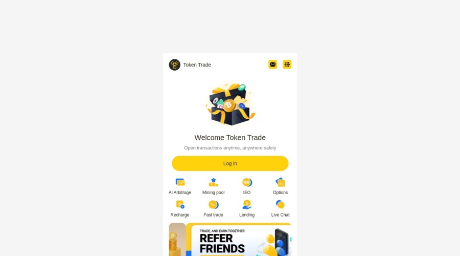 Screenshot of tokentradeweb.com