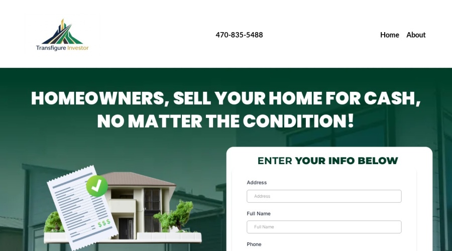 Screenshot of transfigureinvestor.com