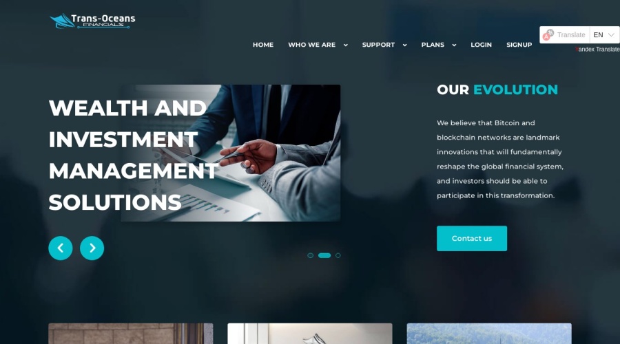 Screenshot of transfinances.com