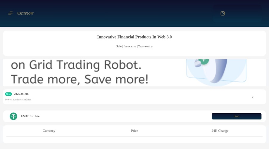 Screenshot of usdt-flow.me