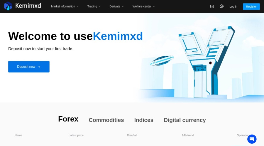 Screenshot of web.kemimxd.com