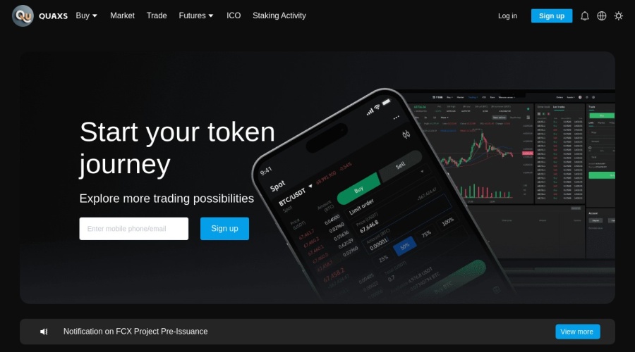 Screenshot of web.quaxs.com
