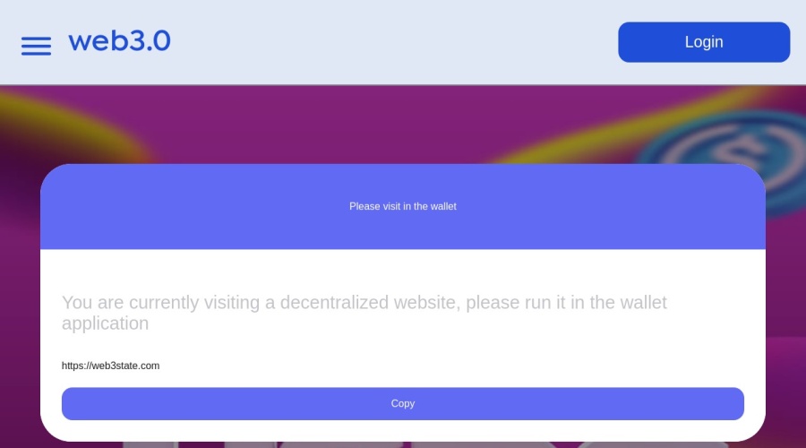 Screenshot of web3state.com